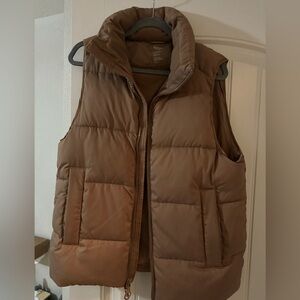 Girlfriend Collective Brown Puffer Vest